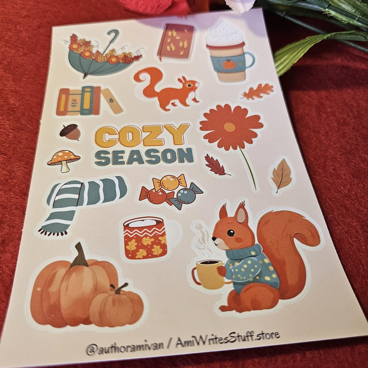 Cozy Season Sticker Sheet, Cute Animals