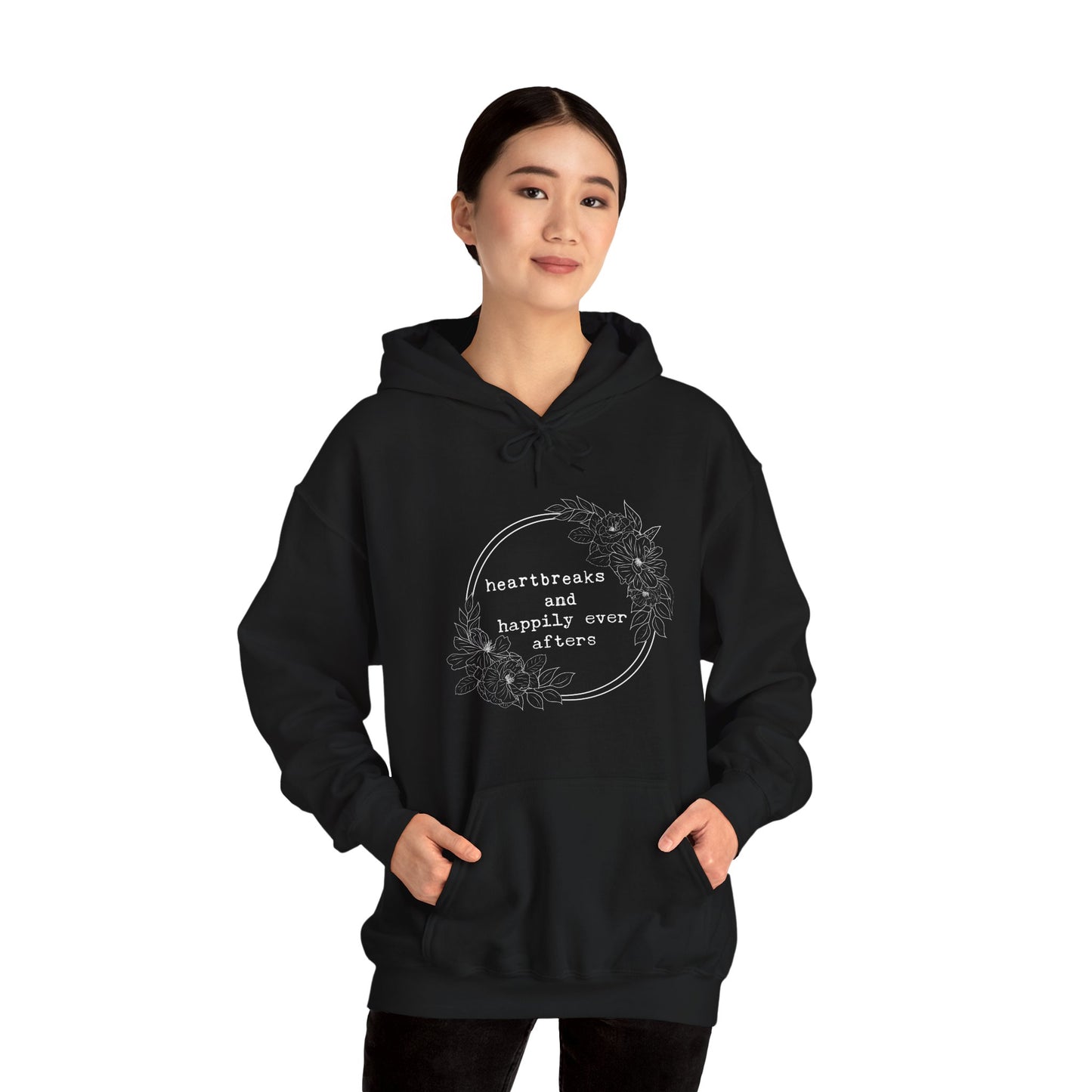 Heartbreaks and HEA Hooded Sweatshirt, Bookish Sweater