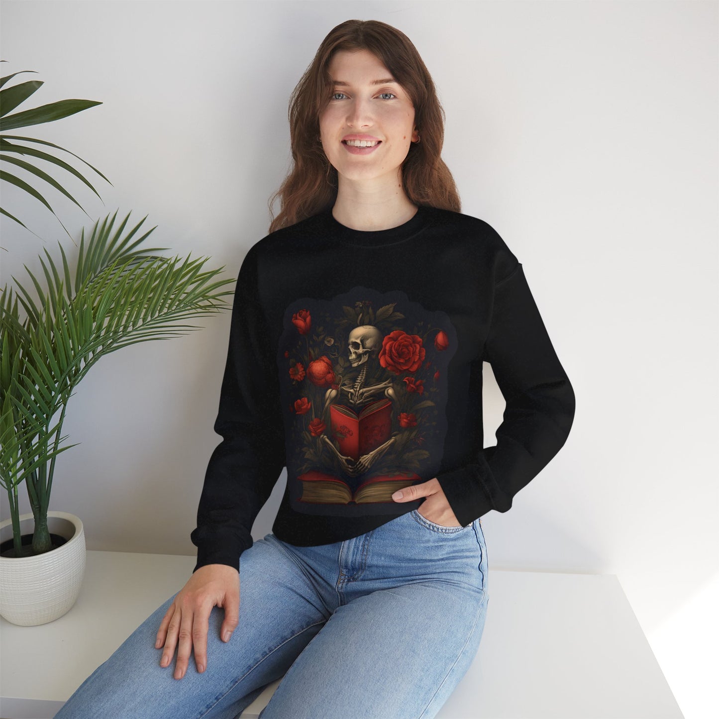 Dark Fairy Tale Reader™ Crewneck Sweatshirt - Comfortable Unisex Heavy Blend