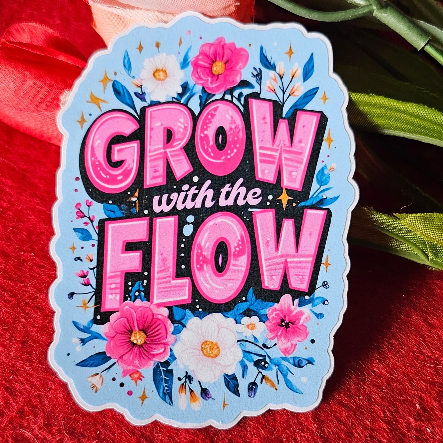 Grow With The Flow Vinyl Sticker