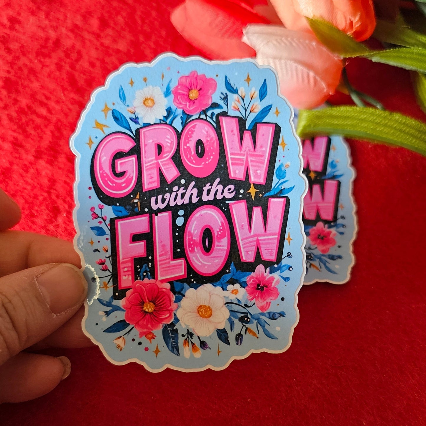 Grow With The Flow Vinyl Sticker