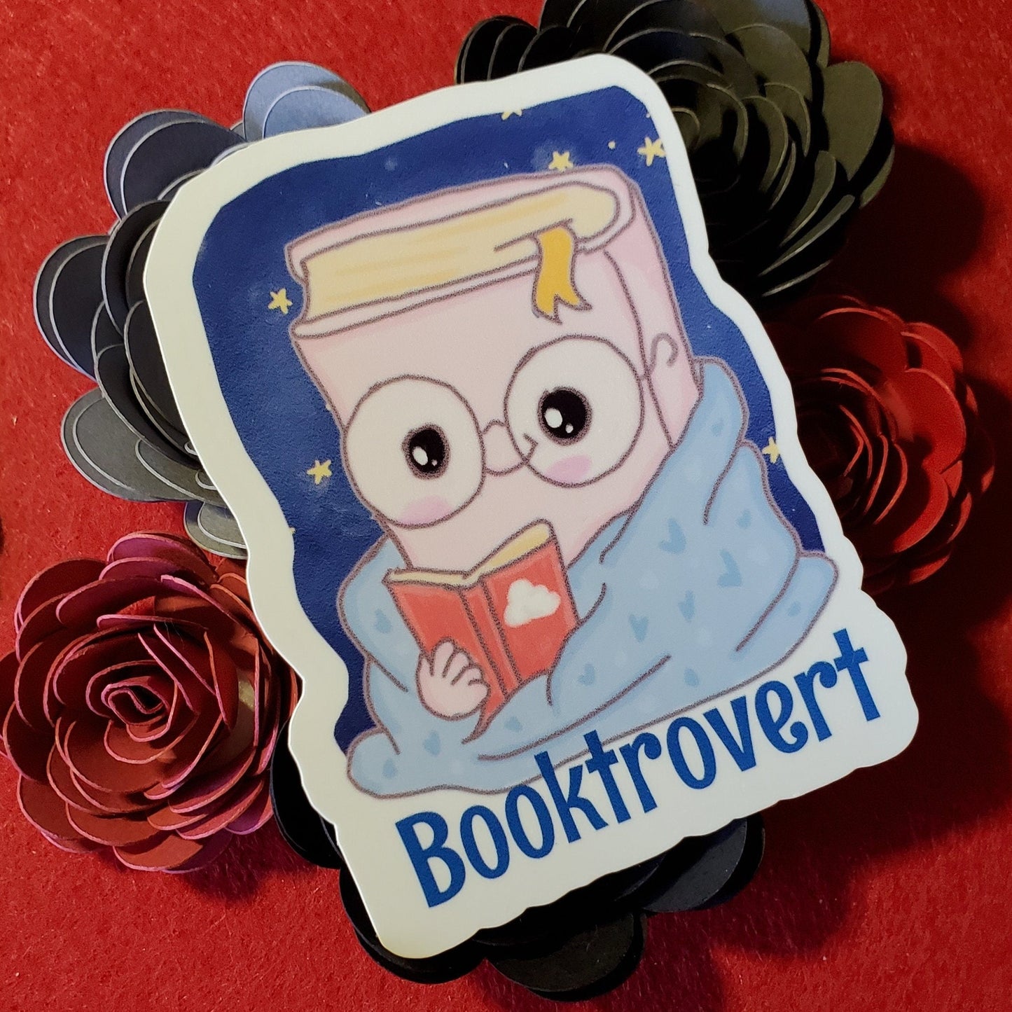 Bookie Booktrovert Vinyl Sticker