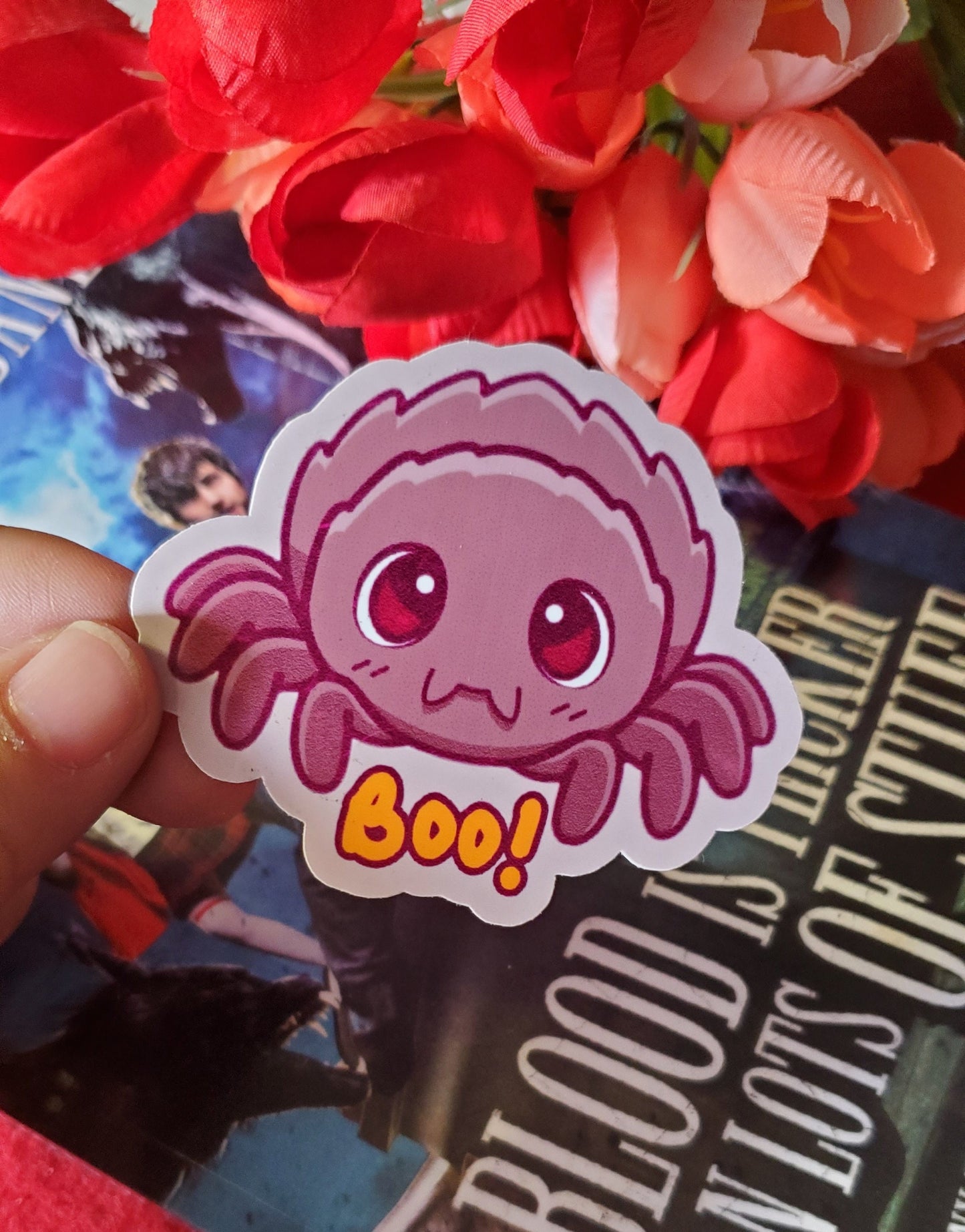 Boo Spider Vinyl Sticker