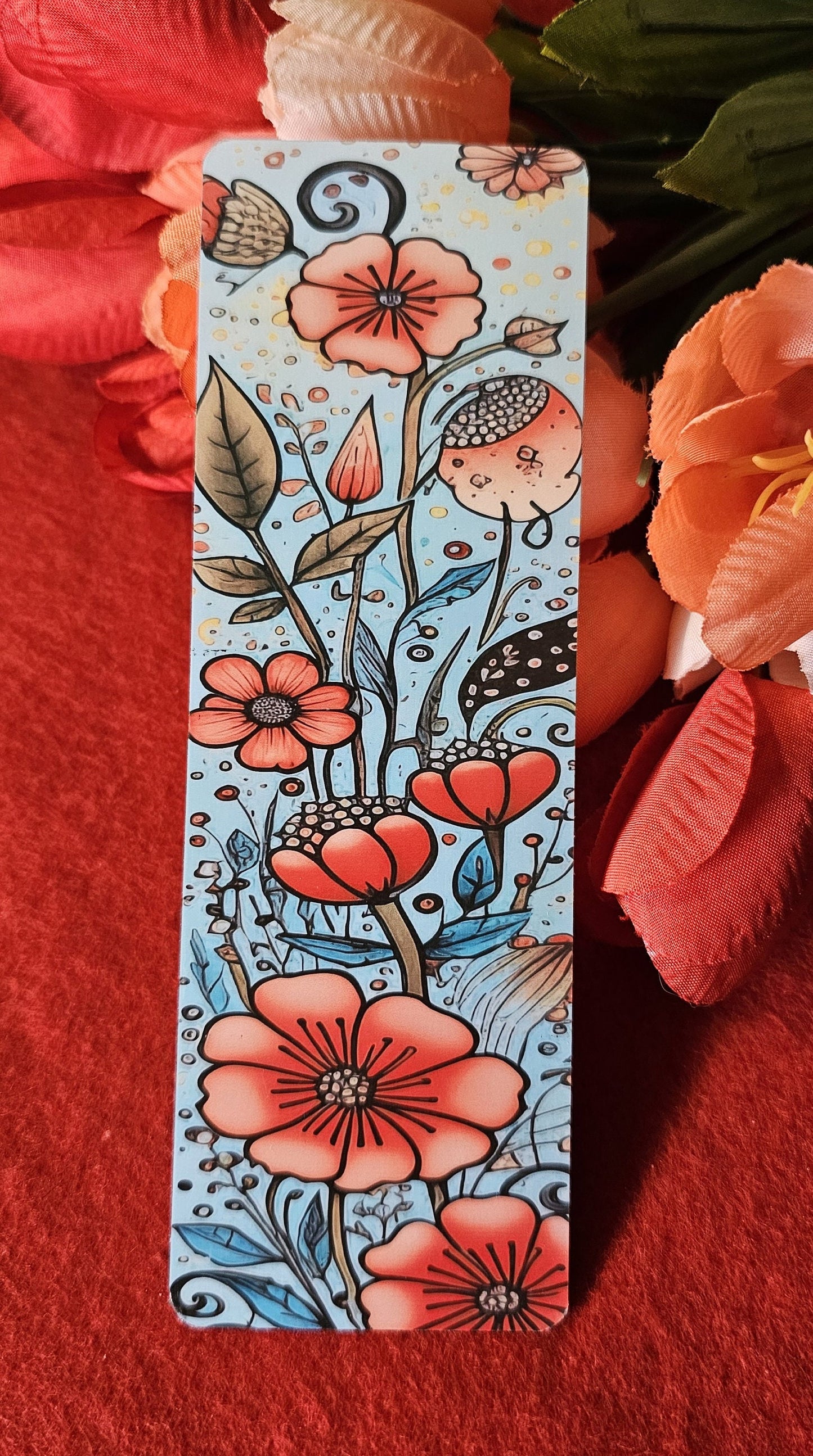 Spring Flowers Laminated Bookmark