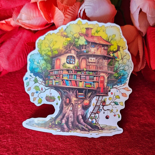 Treehouse Library Vinyl Sticker