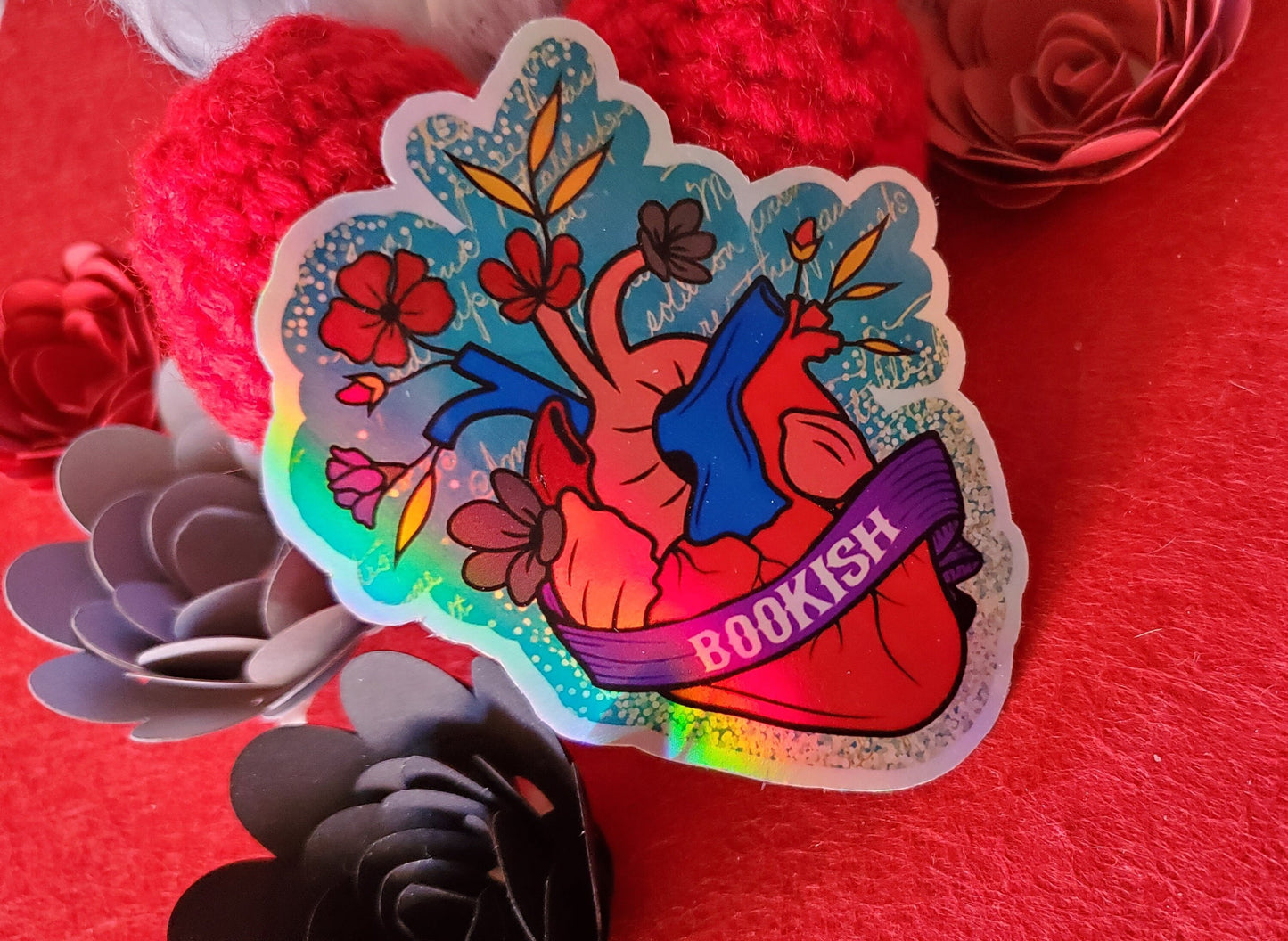 Bookish Heart Vinyl Sticker