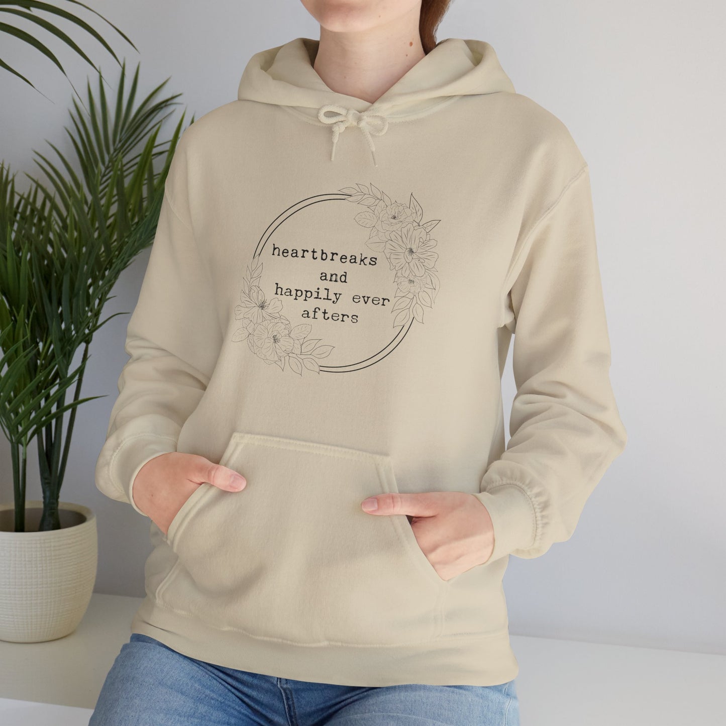 Heartbreaks and HEA Hooded Sweatshirt, Bookish Sweater