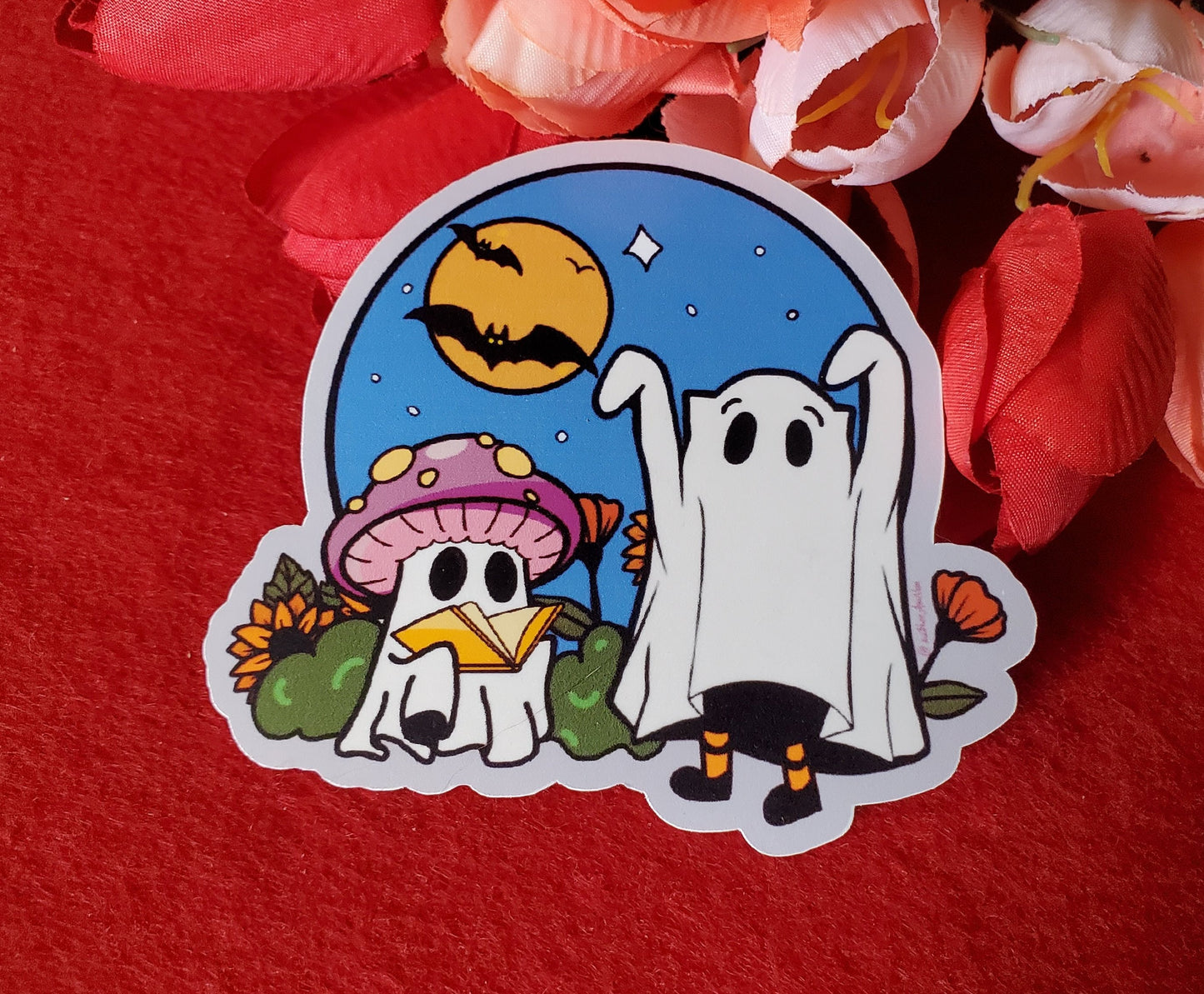 Bookie Meets Ghostie Vinyl Sticker