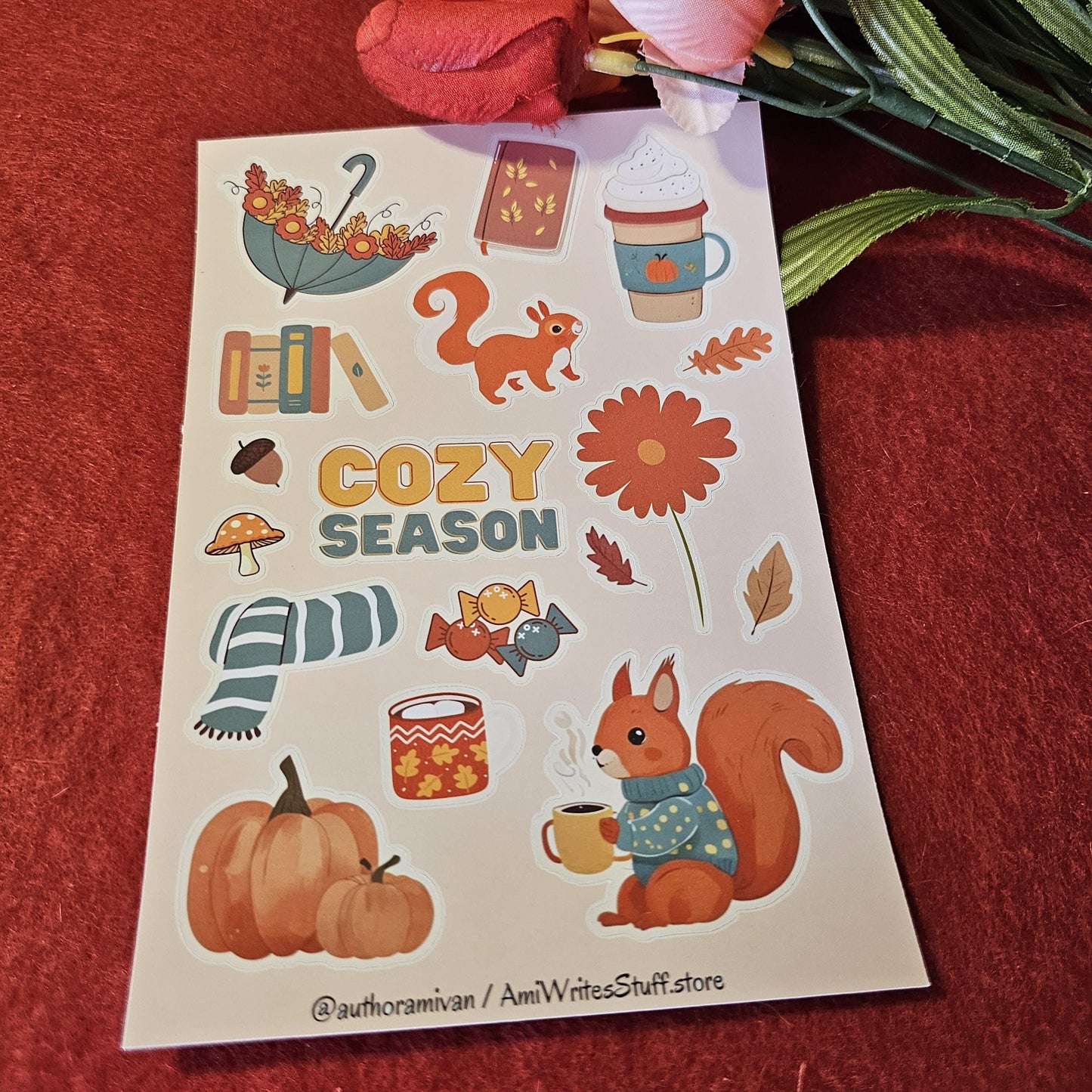 Cozy Season Sticker Sheet, Cute Animals