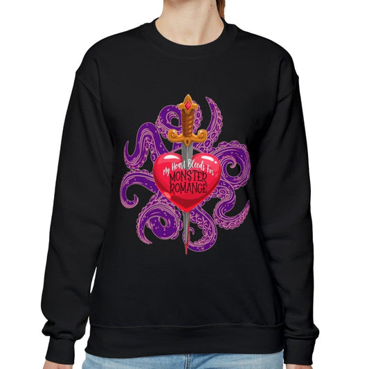 My Heart Bleeds For Monster Romance Sweatshirt, Romance Merch, Bookish Merch, Monster Romance Lover