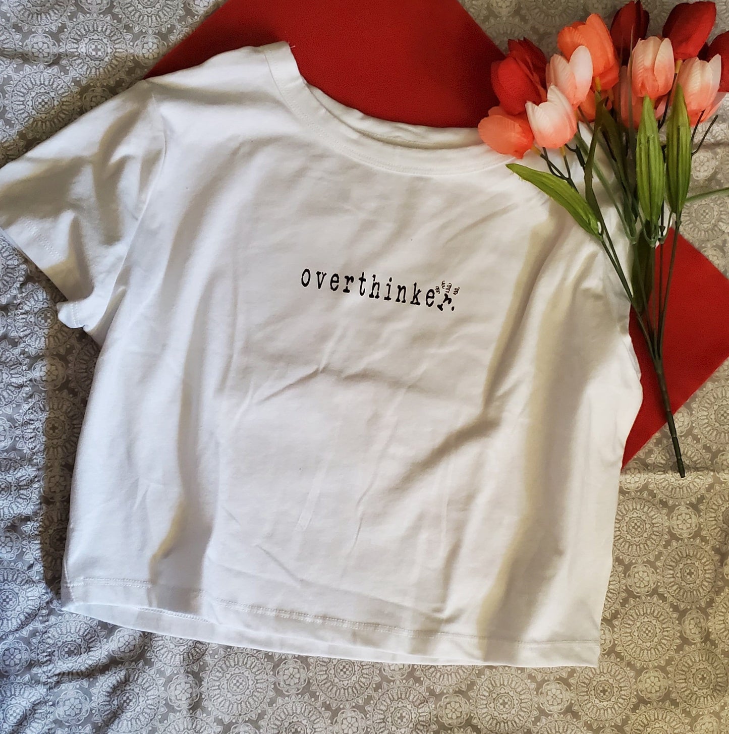 BOOKISH REFURB: Overthinker Crop Top Size XL