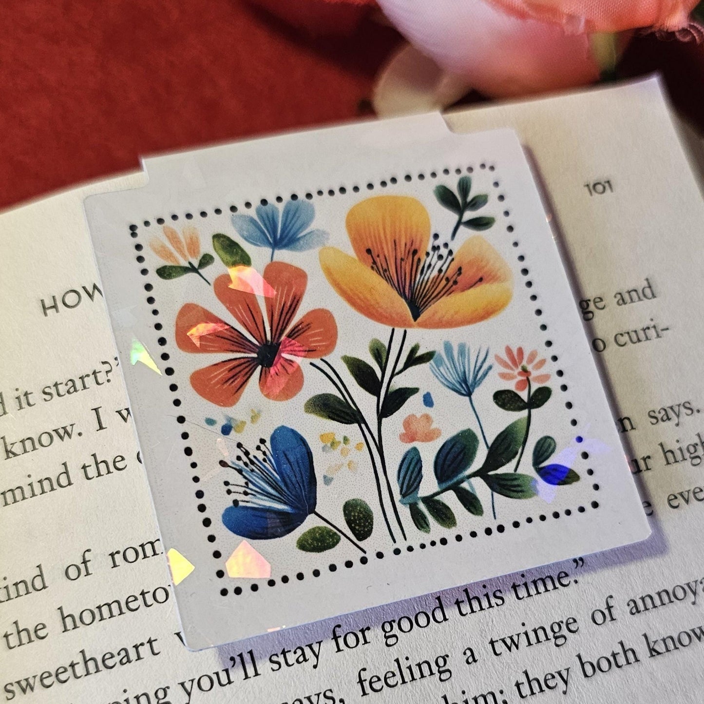 Color Pencil Flowers Magnetic Bookmark