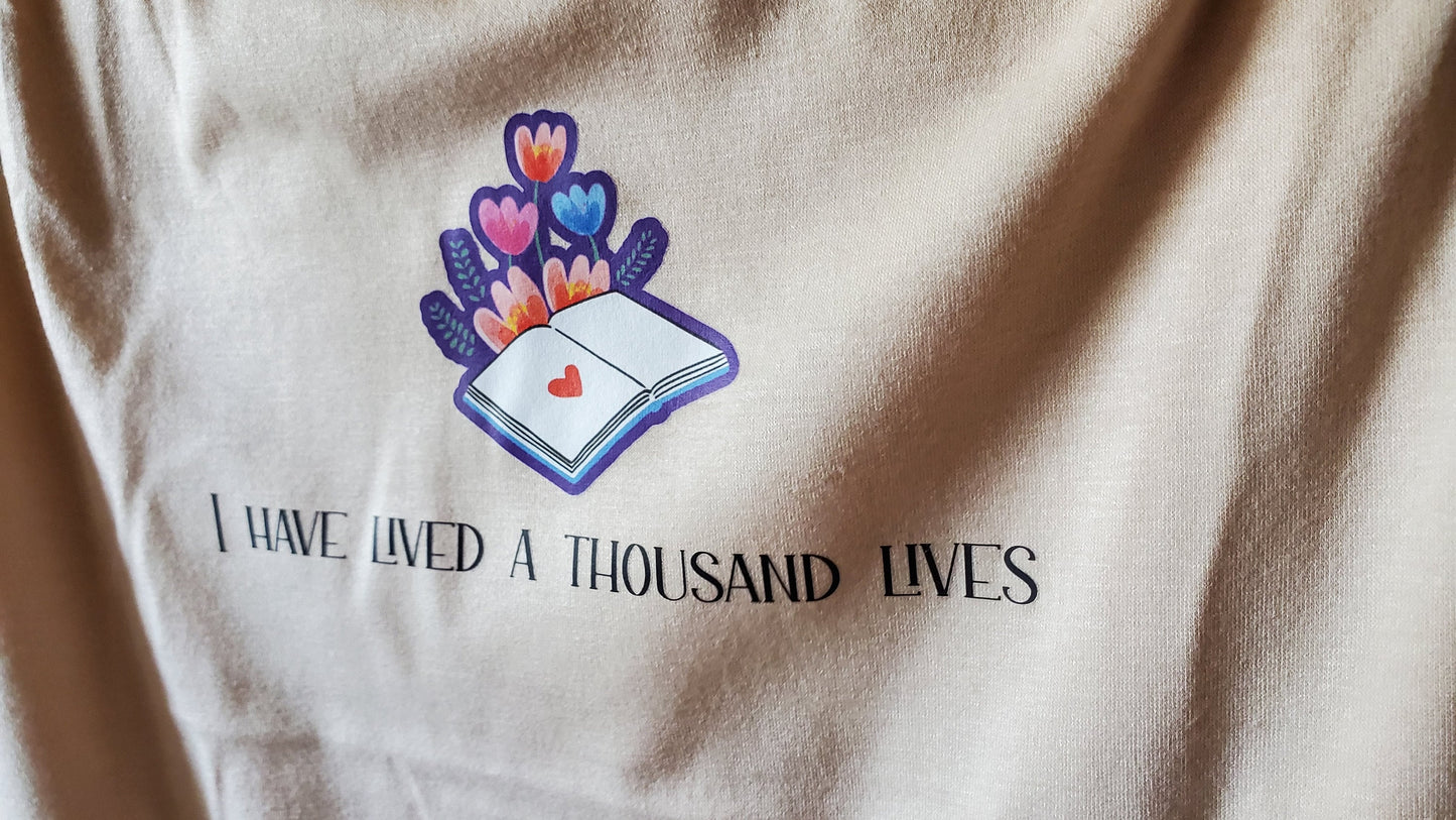 BOOKISH REFURB: I Have Lived A Thousand Lives Loose Fit Tank Top Size L