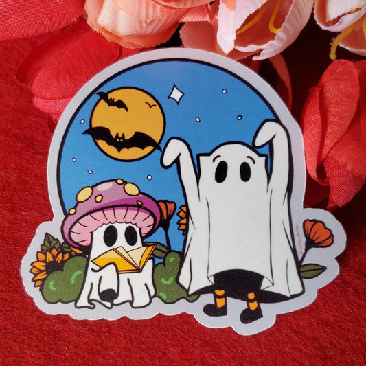 Bookie Meets Ghostie Vinyl Sticker