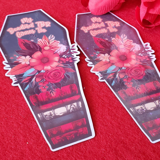 Coffin TBR Laminated Bookmark