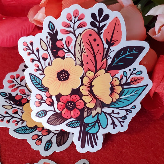 Fall Boho Bouquet Vinyl Sticker